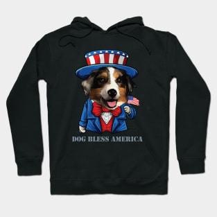 Australian Shepherd Dog Bless America Hoodie